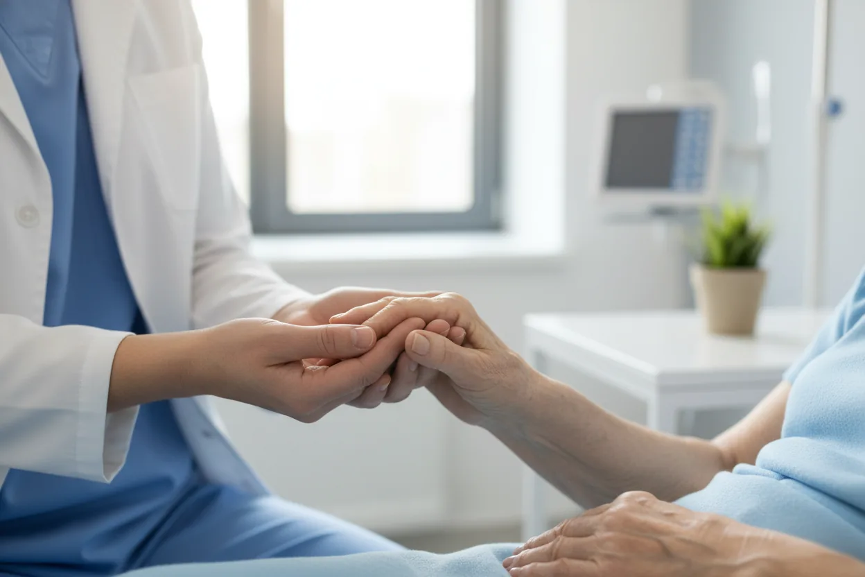 Healthcare professionals coordinating digital patient services
