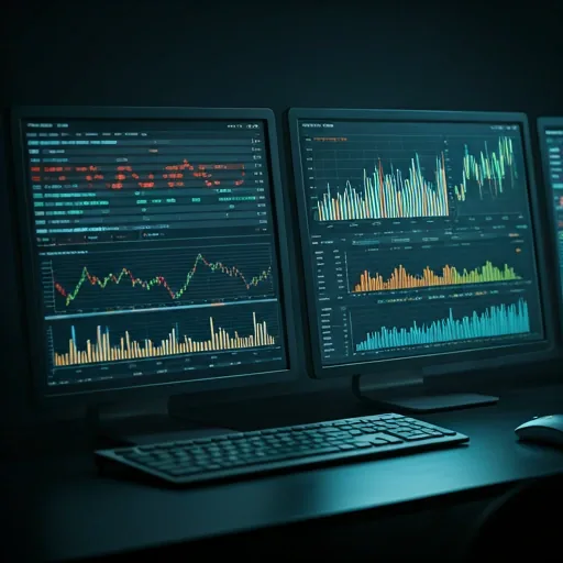 Financial analytics dashboards illustrating a successful digital transformation